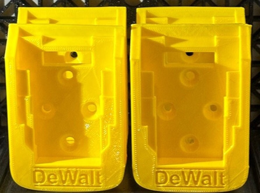 4 Pack Yellow DeWalt Battery Mounts for 20V Batteries - Made in USA