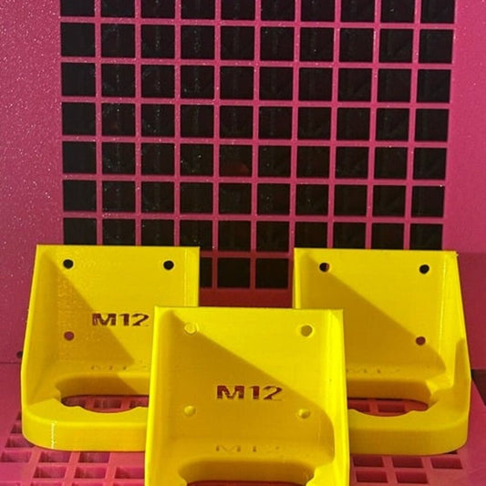 Milwaukee M12 Battery Holders - 3 Pack - High-Visibility Yellow - Made in USA