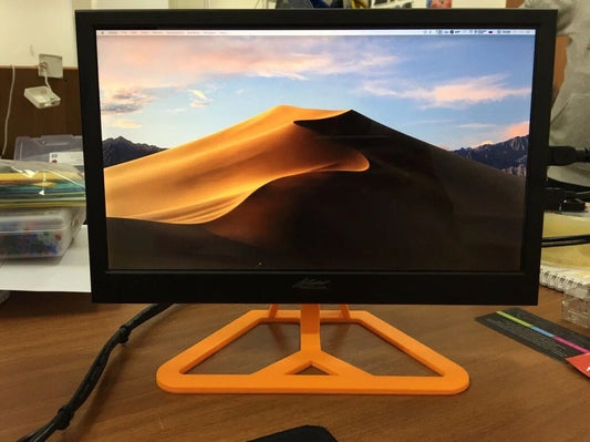 Orange VESA 75x75 Monitor Stand | Desk Mount | Adjustable | Ergonomic | Vibrant Color | For 17"-32" Screens