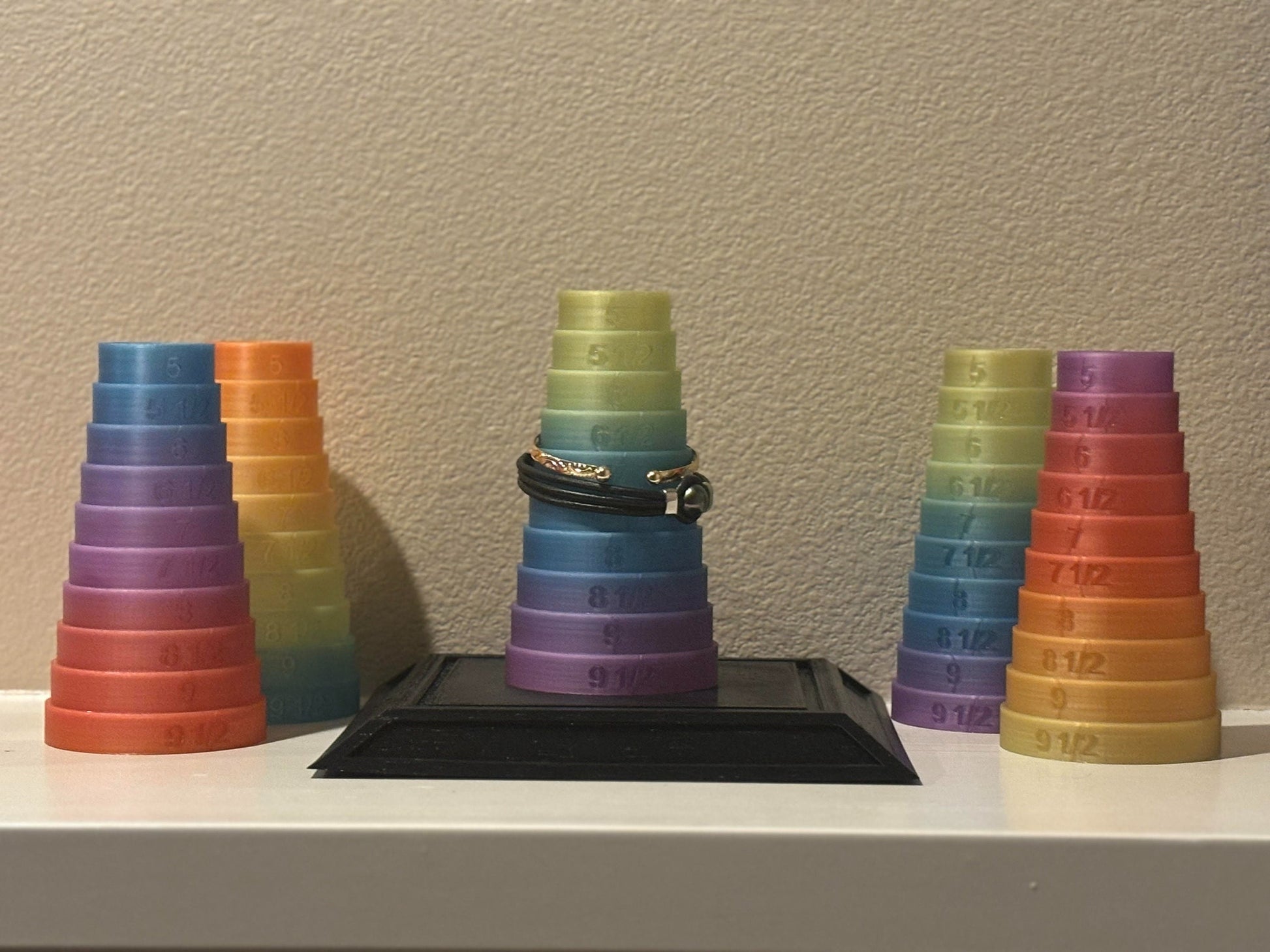 Bracelet Sizer Mandrel - Limited Edition Rainbow Pattern Jewelry Tool One of a Kind Limited Run No Two Tools the Same - BatCountryCraftsUSA