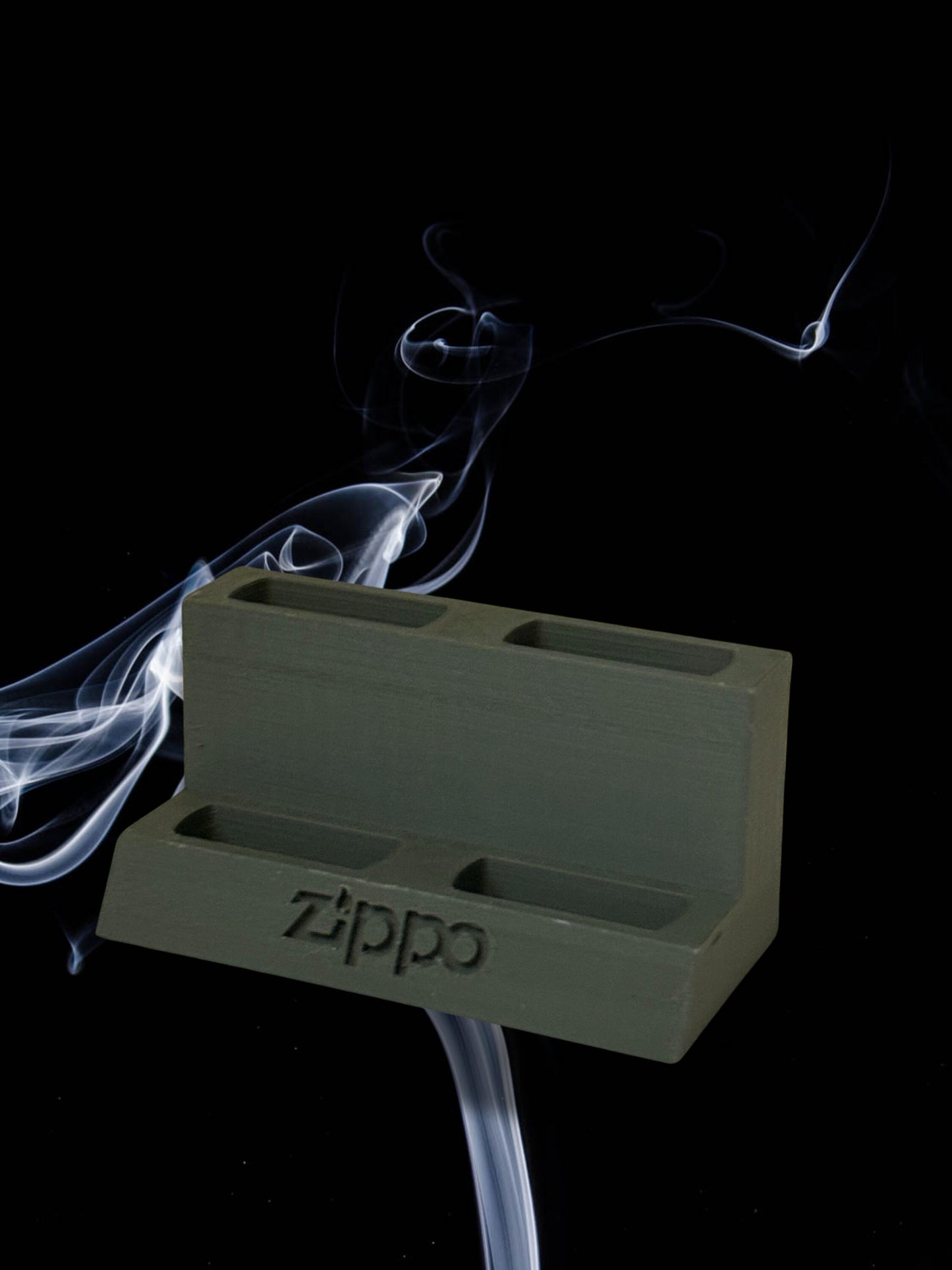 Army green 4 zippo lighter stand holder display