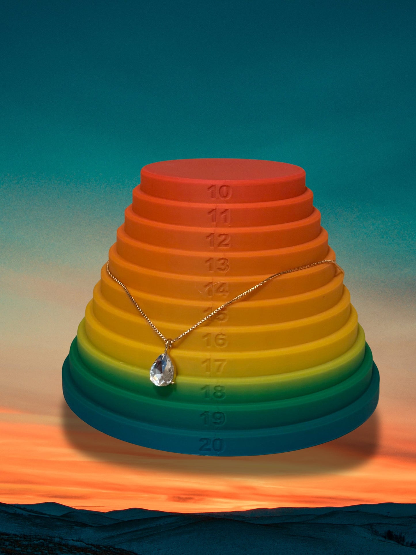 Rainbow Pride Necklace Sizer 10-20" | LGBTQ+ Jewelry Length Guide