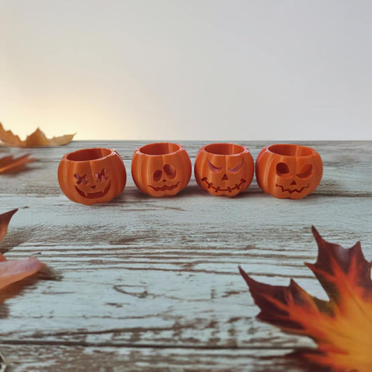 Pumpkin Tealight Holder: Cozy Autumn Decor | Halloween Ambiance