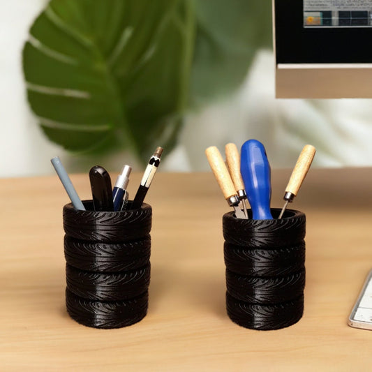 Tire Stack Pen Holder - Fun and Functional Desk Organizer