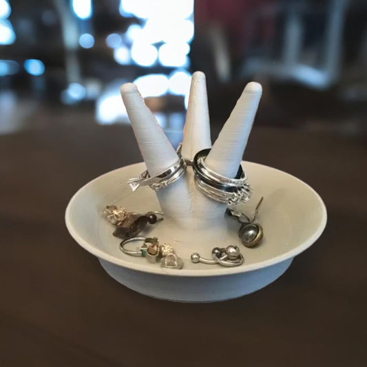Ring and Jewelry Dish – Stylish Catch-All Tray for Rings, Earrings, & Small Accessories - BatCountryCraftsUSA