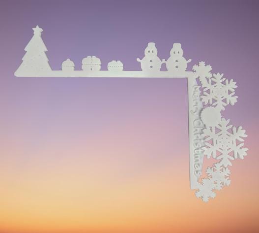 Christmas Door Corner | Holiday Door Frame Accent | Festive Corner Wrap Decor | Winter Door Edge Decoration | Easy Install Corner Piece - BatCountryCraftsUSA