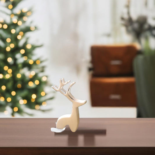 Christmas Deer - Sculpture Holiday Reindeer Display - Winter Animal Decor Festive Table Accent - Woodland Deer Art Magical Home Gift - BatCountryCraftsUSA
