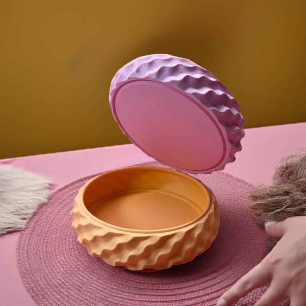 Cream Swirl Storage Bowls | Modern Stackable Catch-All Set | Artistic Organizer Trays | Flowing Design 3 Sizes - BatCountryCraftsUSA
