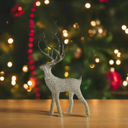 Modern Voronoi Deer Sculpture - Geometric Holiday Art Abstract Christmas Reindeer Contemporary Design - Polygon Art Piece - BatCountryCraftsUSA