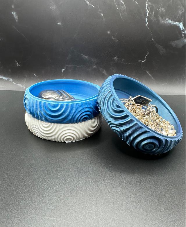 Waterdrop Stackable Storage Bowls | Modern Catch-All Tray Set | Decorative Desk Organizer | Nesting Bowls 3 Sizes - BatCountryCraftsUSA