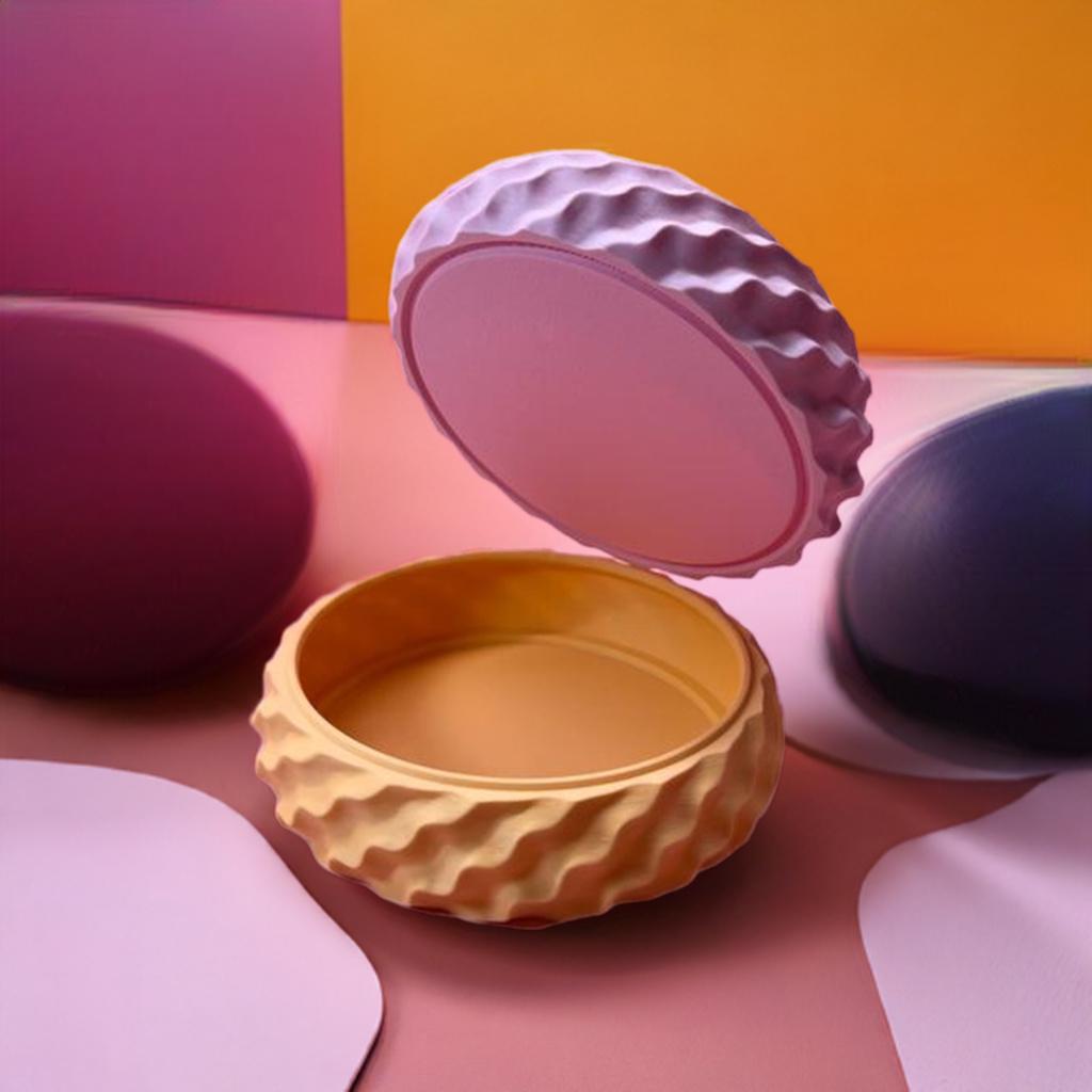 Cream Swirl Storage Bowls | Modern Stackable Catch-All Set | Artistic Organizer Trays | Flowing Design 3 Sizes - BatCountryCraftsUSA