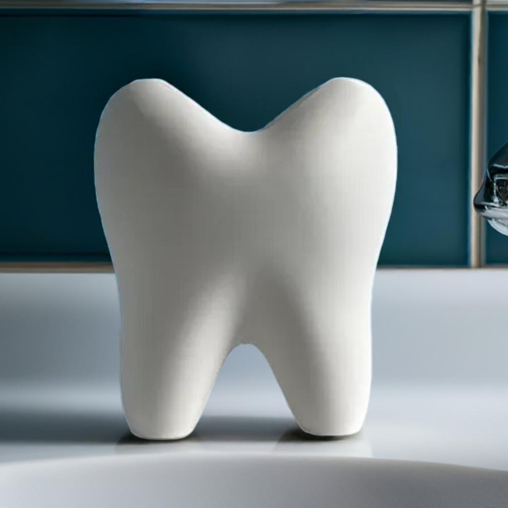Tooth Shaped Toothbrush Holder | Dental Theme Bathroom Decor | Multiple Brush Stand | Fun Tooth Design | Kids Organizer - BatCountryCraftsUSA