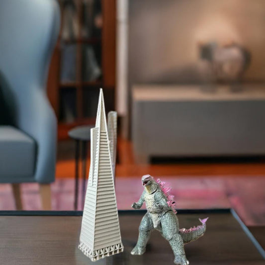 Transamerica Pyramid 3D Model | San Francisco Architectural Landmark | Detailed Desk Display | Iconic Cityscape Sculpture - BatCountryCraftsUSA