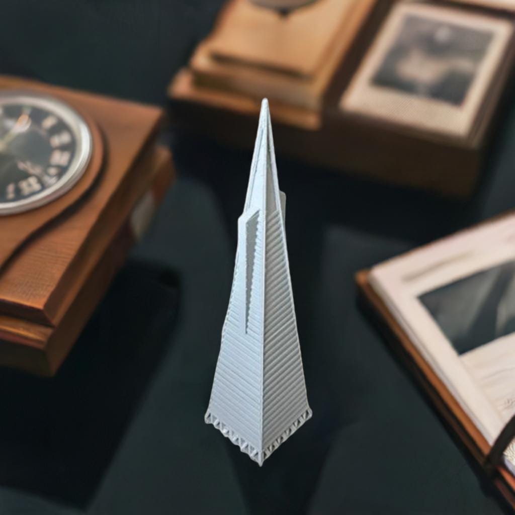 Transamerica Pyramid 3D Model | San Francisco Architectural Landmark | Detailed Desk Display | Iconic Cityscape Sculpture - BatCountryCraftsUSA