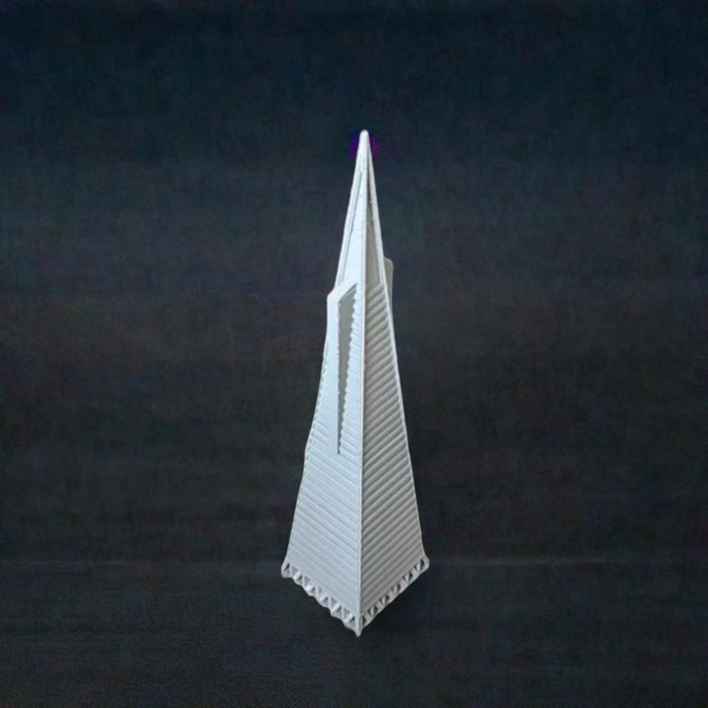 Transamerica Pyramid 3D Model | San Francisco Architectural Landmark | Detailed Desk Display | Iconic Cityscape Sculpture - BatCountryCraftsUSA