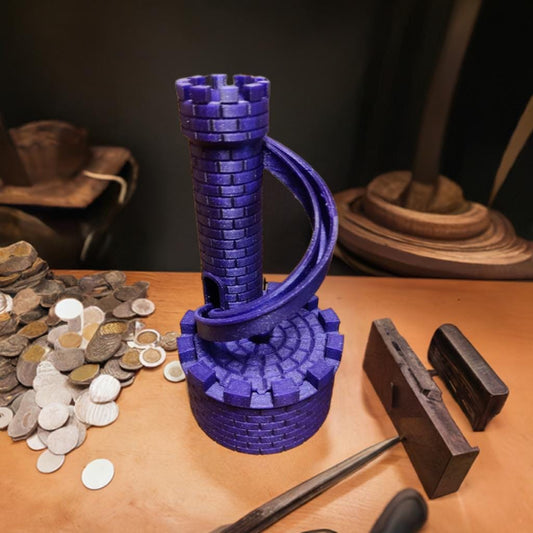 Castle Coin Slide Storage | Unique Piggy Bank | Decorative Money Organizer | Fun Coin Collector | Medieval Treasure Keeper - BatCountryCraftsUSA