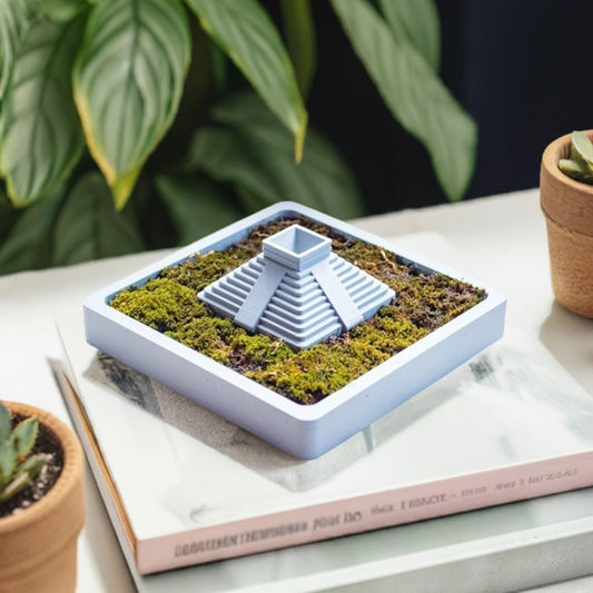 Mayan Pyramid Planter | Ancient Temple Plant Pot | Aztec Succulent Planter | Historical Decor | Mini Garden Display - BatCountryCraftsUSA