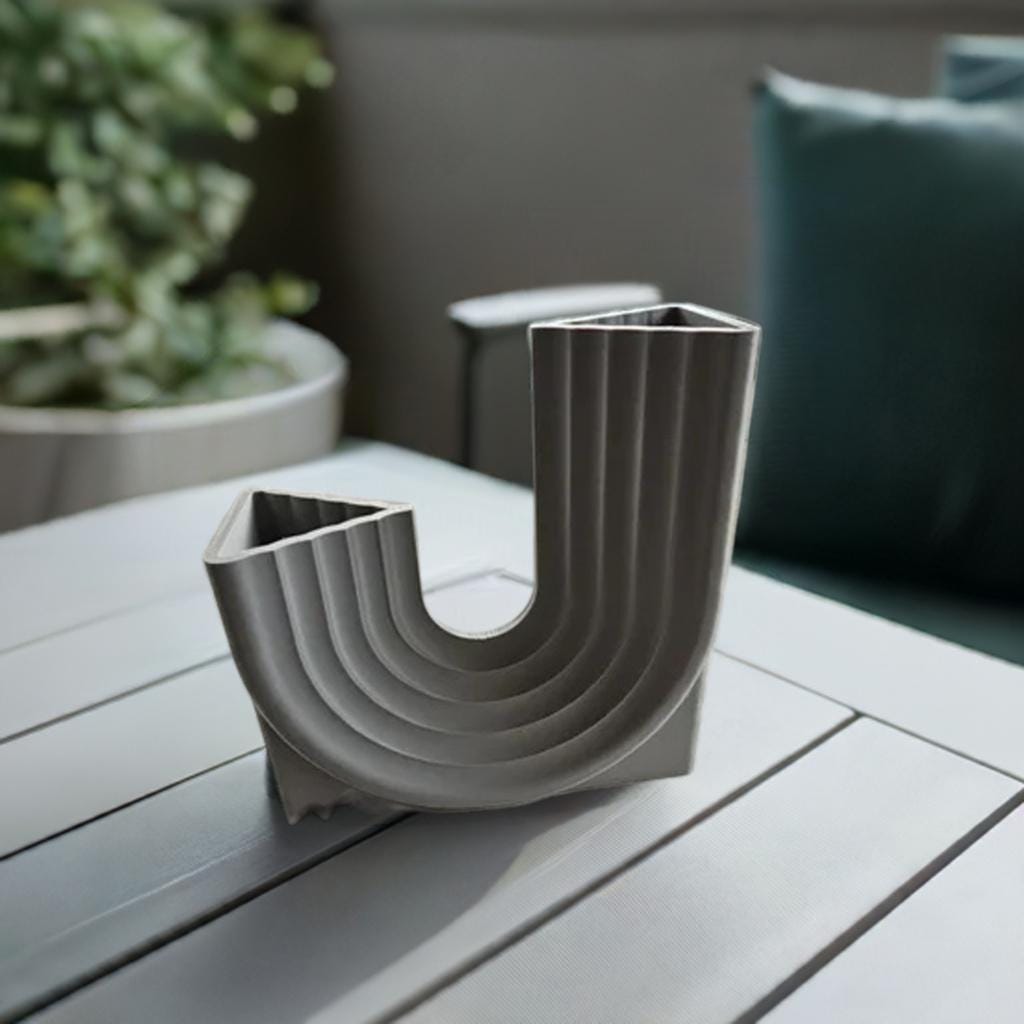 Modern Curved Planter with Drainage | Art Deco Style Plant Vase | Contemporary Plant Holder | Designer Plant Pot | Modern Home Decor - BatCountryCraftsUSA