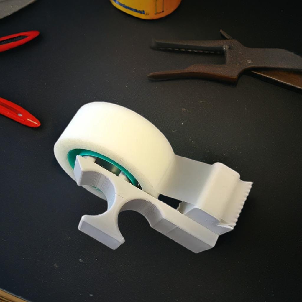 One Hand Tape Dispenser | Desktop Tape Holder | Left or Right Handed Option | Office Desk Organizer | Single Hand Tape Cutter - BatCountryCraftsUSA