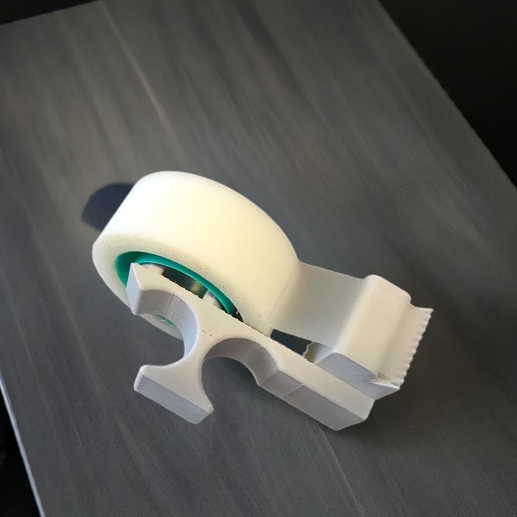 One Hand Tape Dispenser | Desktop Tape Holder | Left or Right Handed Option | Office Desk Organizer | Single Hand Tape Cutter - BatCountryCraftsUSA
