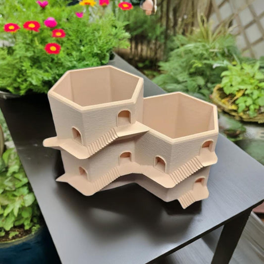 Double Mystery Door Planter | Succulent Pot with Drainage | Decorative Plant Holder | Two Size Options | Garden Decor - BatCountryCraftsUSA