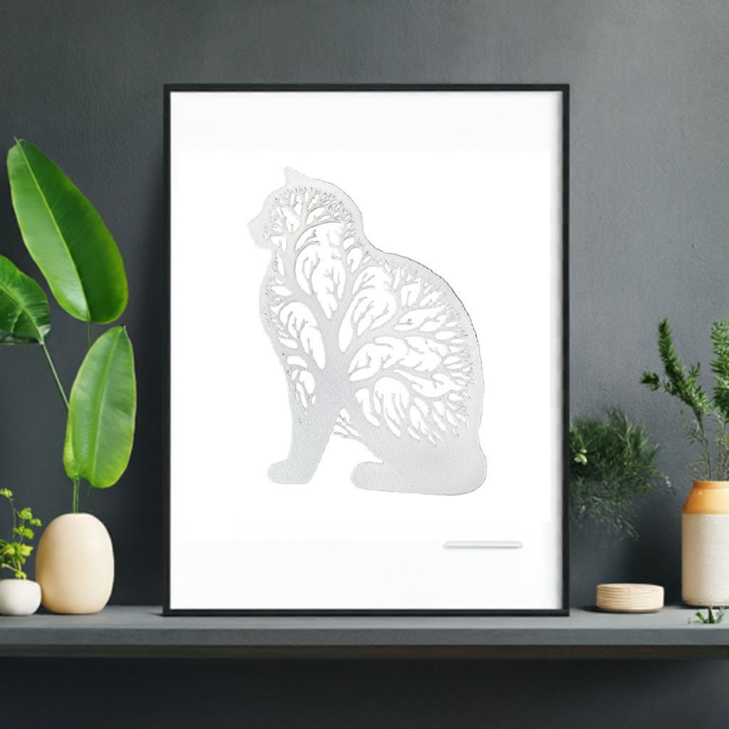 Cat Tree Wall Art | Door Frame Topper | Tree Branch Cat Decor | Modern Animal Art | Home Pet Decoration - BatCountryCraftsUSA