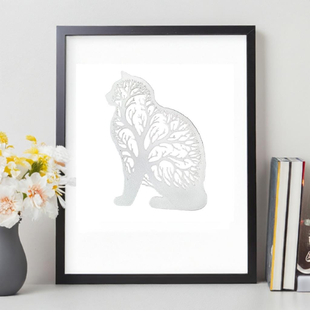 Cat Tree Wall Art | Door Frame Topper | Tree Branch Cat Decor | Modern Animal Art | Home Pet Decoration - BatCountryCraftsUSA