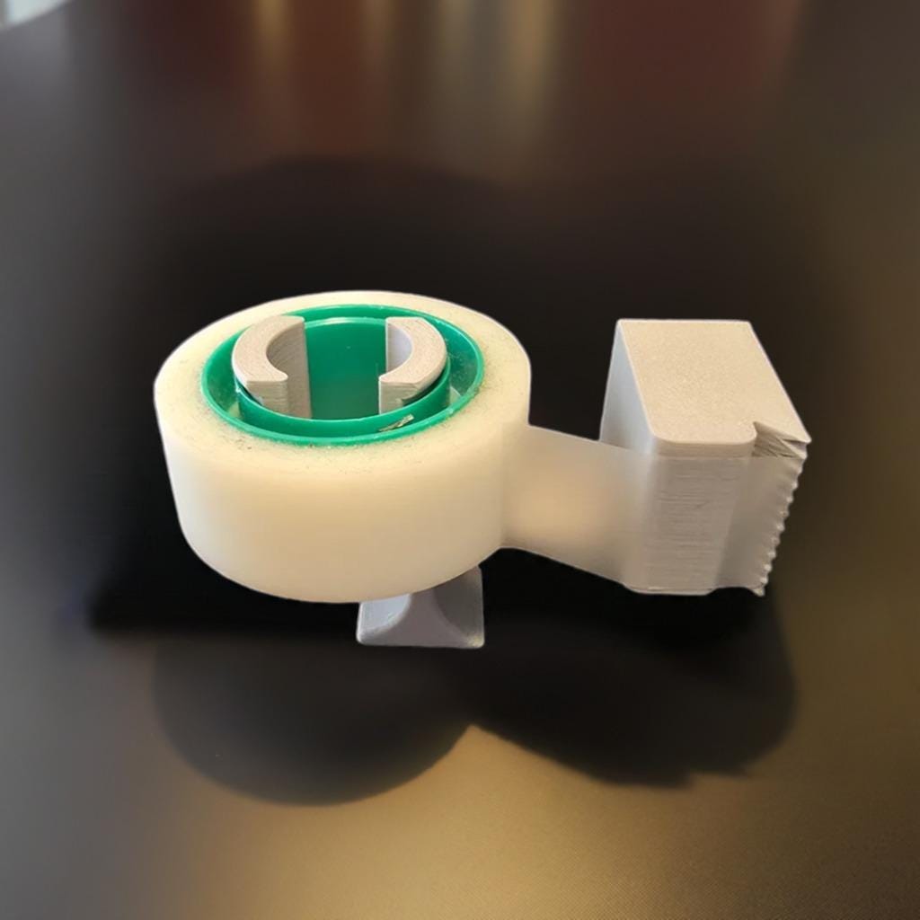 One Hand Tape Dispenser | Desktop Tape Holder | Left or Right Handed Option | Office Desk Organizer | Single Hand Tape Cutter - BatCountryCraftsUSA