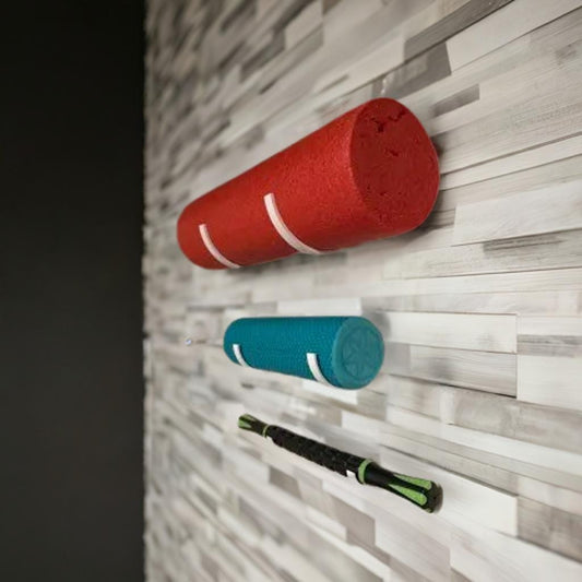 Wall Hook for Yoga Mats | Foam Roller Storage | Exercise Mat Hanger | Wall Mount Organizer | Home Gym Storage Hooks - BatCountryCraftsUSA