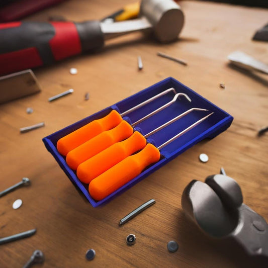Harbor Freight Pick Organizer | Tool Holder Storage | 4 Piece Pick Set Holder | Workshop Organizer | Tool Box Accessory | Tool Tray - BatCountryCraftsUSA