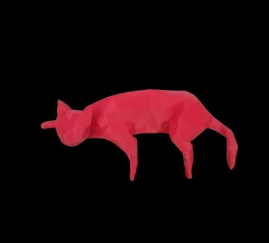 Low Poly Sleepy Cat Figurine | Modern Cat Sculpture | Minimalist Pet Decor | Cat Lover Gift | 3D Printed Art | Piano Keyboard Decor | Desk - BatCountryCraftsUSA