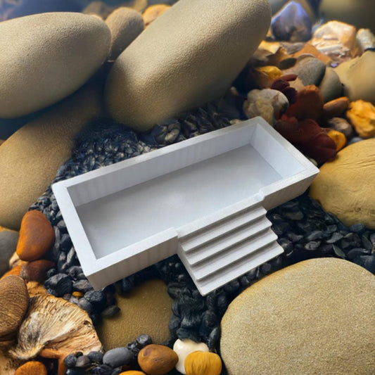 Hermit Crab Long Soaking Pool | Rectangle Pet Bath Station | Crabitat Swimming Area | Aquarium Water Dish - BatCountryCraftsUSA