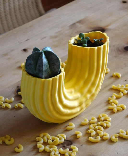 Pasta Planter Macaroni | Unique Succulent Pot | Kitchen Decor | Food-Themed Planter | Indoor Gardening | Novelty Plant Holder | Whimsical - BatCountryCraftsUSA