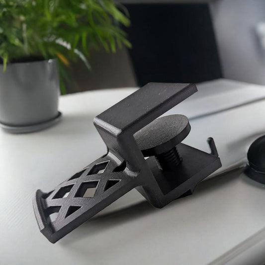 Desk Mounted Headphone Holder | Under Desk Headset Hanger | Desk Clamp Cable Organizer | Gaming Setup Accessory - BatCountryCraftsUSA