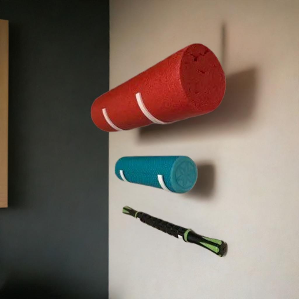 Wall Hook for Yoga Mats | Foam Roller Storage | Exercise Mat Hanger | Wall Mount Organizer | Home Gym Storage Hooks - BatCountryCraftsUSA