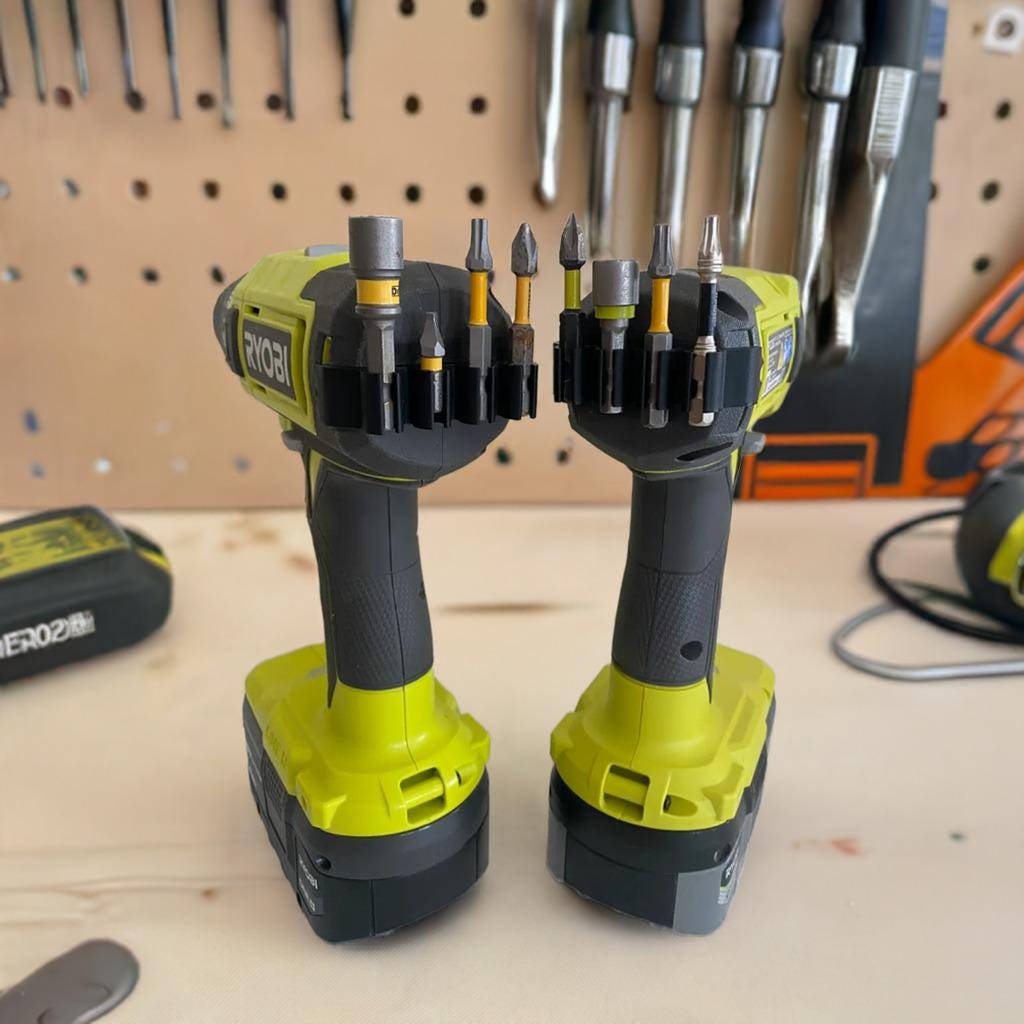 Ryobi Drill Bit Holder | Impact Driver Bit Organizer | Tool Storage Mount | Ryobi Tool Accessory | Drill Bit Organization System - BatCountryCraftsUSA