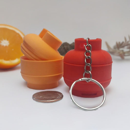 Secret Stash Keychain | Mini Storage Container Keyring | Pill Box Keychain | EDC Gear | Small Travel Accessory - BatCountryCraftsUSA