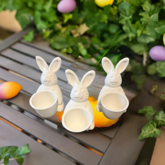 Easter Bunny Planter | Spring Plant Pot | Succulent Holder | Easter Basket Alternative | Home Decor | Easter Gift | Chocolate Egg Holder - BatCountryCraftsUSA