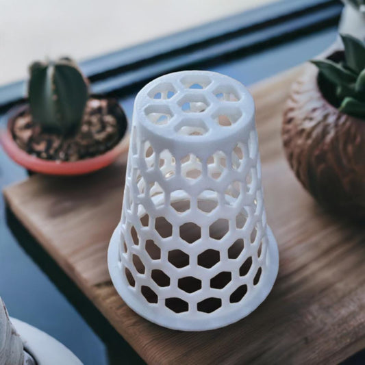 Hydroponic Net Pot | 2" Plant Cultivation Cup | Aeroponic Growing Basket | Hexagon Design Mesh Pot | Indoor Gardening System Accessory - BatCountryCraftsUSA