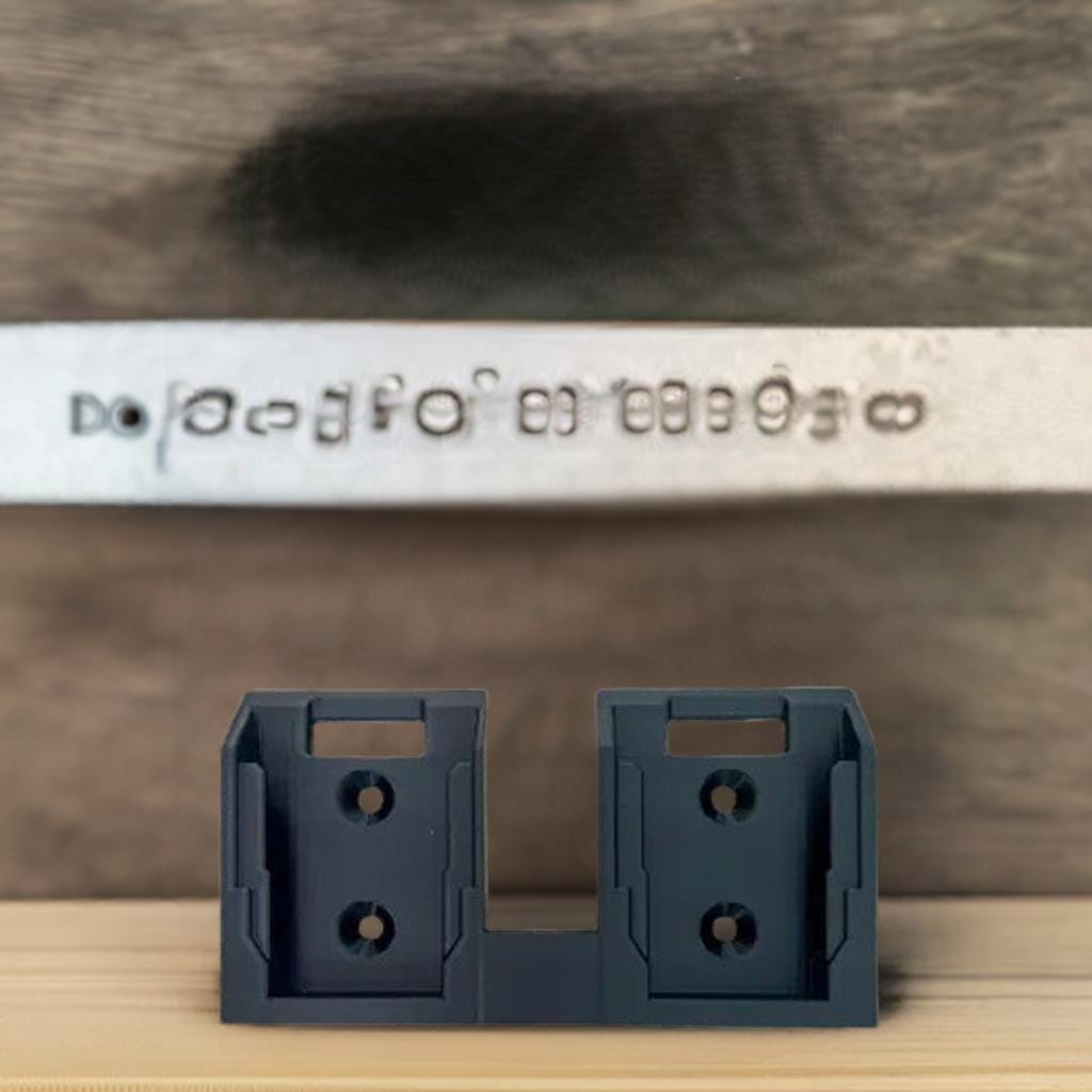 Dual DeWalt Battery Holder | Wall Mount Storage | Tool Battery Organizer | Workshop Organization | DeWalt 20V Battery Mount - BatCountryCraftsUSA
