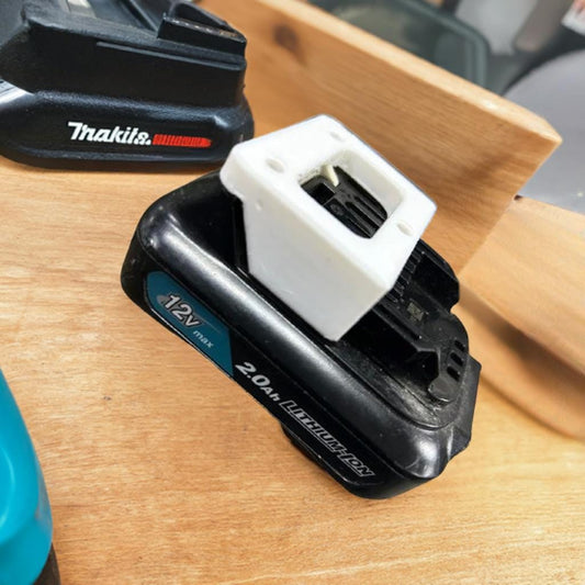 Makita 12V Battery Wall Mount | Li-ion Battery Holder | Tool Organization | Workshop Storage | Cordless Tool Accessory | Garage Tool Rack - BatCountryCraftsUSA