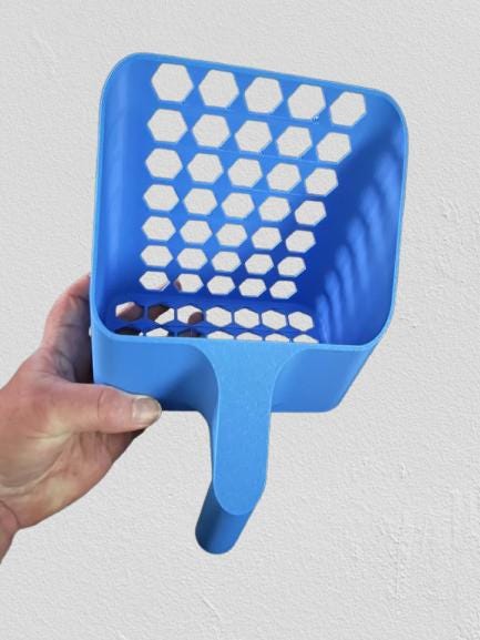 Pellet Litter Scoop | Cat Litter Sifter | Wood Pellet Litter Tool | Pet Waste Cleaner | Honeycomb Sifter | Small Animal Bedding Scoop - BatCountryCraftsUSA