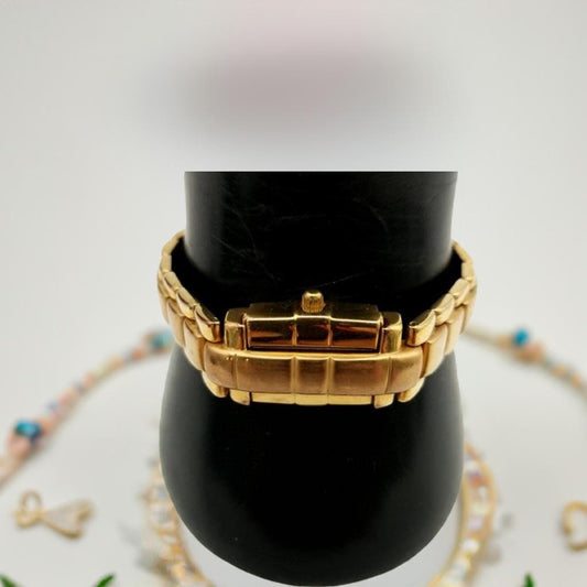 Vintage Waltham Hidden Dial Watch | Sliding Secret Face | Gold Bracelet | 1980s Women's Jewelry | Unique Gift | Retro Timepiece - BatCountryCraftsUSA