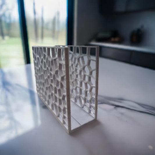 Voronoi Napkin Holder | Modern Table Accessory Geometric Design | Contemporary Dining Decor Kitchen Table Organizer Minimalist Napkin Stand - BatCountryCraftsUSA