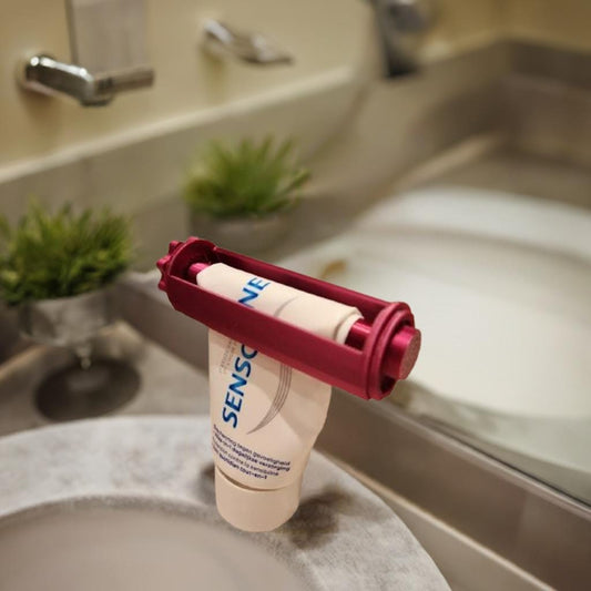 Toothpaste Squeezer with Locking Mechanism | Tube Roller | No-Waste Toothpaste Tool | Bathroom Organizer | Zero Waste Accessory Tube Wringer - BatCountryCraftsUSA