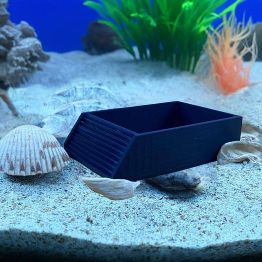 Hermit Crab Pool with Textured Ramp | Crabitat Water Dish | Pet Saltwater Freshwater Bath | Aquarium Soaking Dish - BatCountryCraftsUSA
