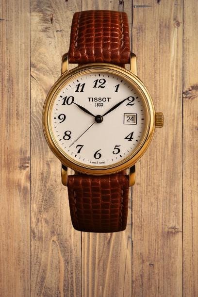 Vintage Tissot 1853 Women's Goldtone Quartz Watch | Swiss Made Sapphire Crystal Leather Band | Elegant Dress Watch T830930 - BatCountryCraftsUSA