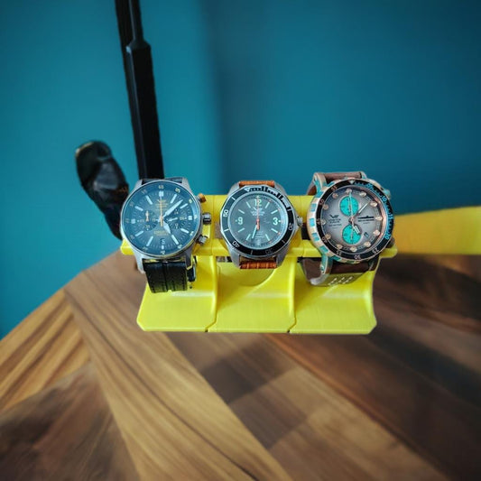Modular Watch Stand for Collections | Interlocking Display Rack for Multiple Watches | Stackable Watch Holder for Desk or Dresser - BatCountryCraftsUSA