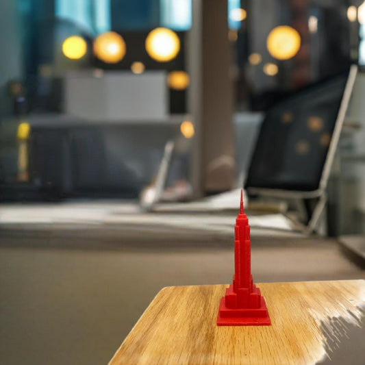 Empire State Building Miniature Model | New York Landmark Replica | Art Deco Skyscraper | Desktop Decoration | NYC Architectural Model | - BatCountryCraftsUSA